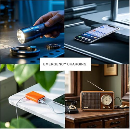 Hand Generator, Portable Lighting Ignition Usb Charging, Camping Equipment Outdoor Accessories Emergency Tool Hand for 2 Minutes, Can Ignite 40-50 Times
