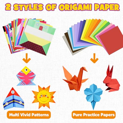 Pigipigi Kids Craft Origami Paper | 230 Pcs Origami Kit for Kids Ages 5-12