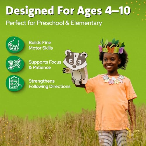 Craftikit® 20 Award-Winning Fairy Garden Crafts for Kids - 20 All-Inclusive Fun Paper Toddler Crafts, Fairy Garden Kit for Kids Ages 3-10 - color: Fairy Garden