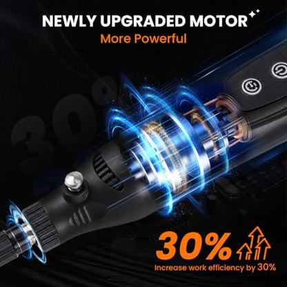 HARDELL Mini Cordless Rotary Tool 4V, 5-Speed 42pcs Mini Drill Craft Tool - color: Black