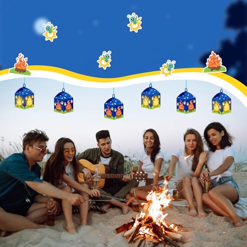 Simgoing 12 Sets Camp Crafts Camping Campfire Vbs Tissue Paper Crafts Kit - style: Camp