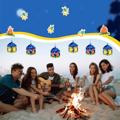 Simgoing 12 Sets Camp Crafts Camping Campfire Vbs Tissue Paper Crafts Kit - style: Camp