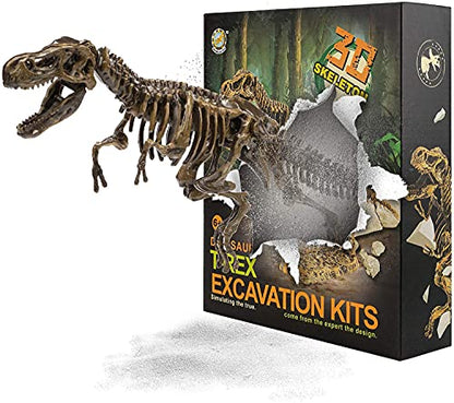 Dig & Discover Dino Tyrannosaurus Rex Dinosaur Skeleton 3D Fossil Bones Excavation, Science Educational Toy Kit for Kids, Children - color: Tyrannosaurus Rex