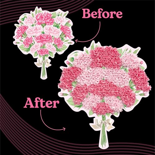 Unwynd Poke Art Carnations Flower Bouquet Kit for Adults, Women and Teens - style: Carnations