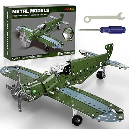 Garbo Star STEM Building Projects Model Airplane Set - 285 Pieces STEM Project Building Toys for Kids Ages 8-12-16, Assembly Science Kit Educational Birthday Gift for Kids Boys 8 9 10 11 12 Years Old