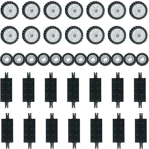 70PCS Tires Wheels and Axles Sets Building Parts Accessories for Car Vehicle Truck