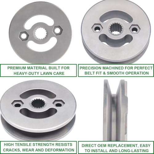 Transmission Drive Pulley (M127358) Original Equipment Fits John Deere LT155 LT166 S 1642 1846HS 1742HS M127358 2546 2046 - color: M127358
