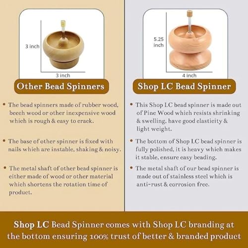 Shop LC Clay Seed Bead Spinner for Jewelry Making - Pinewood - color: A Pine Wood