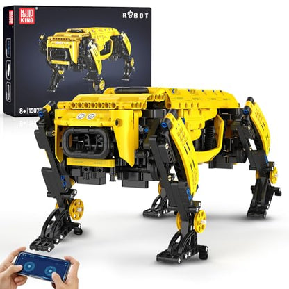 Mould King Robot Dog Building Blocks,Remote/Programmable Control, 15075 STEM Toy with APP Control Set for Adults, Birthday Gift Toy for 14+, Featuring Power Module & Educational Model