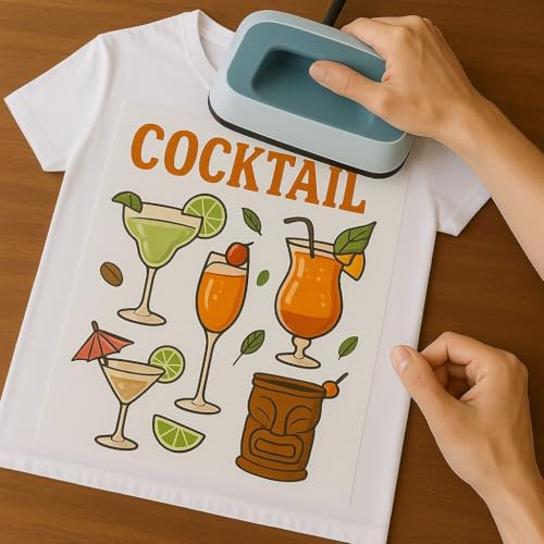 Cocktail DTF Transfers–Heat Press Ready Iron on Gang Sheet for T-Shirts & Hoodies – Summer Drink Sublimation Transfer–Beverage PNG Bundle–DTF Ready Design–Funny Beer Wine Graphics for Adults - color: Cocktail Design