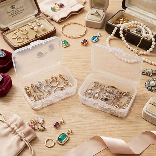 LJY 24 Plastic Boxes, 4 Sizes for Diamond Painting - color: Clear