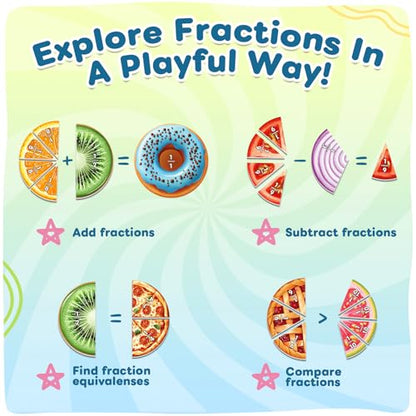 Magnetic Fraction Tiles & Circles, Bars, Math Manipulatives