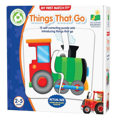 The Learning Journey: My First Match It - Things That Go - 15 Self-Correcting Vehicle Matching Puzzles - size: 15 pieces, style: Things That Go