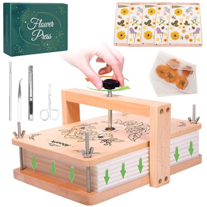 Aboofx Large Flower Press Kit, 11.8" x 8.3" 6 Layers - size: 11.8"x8.3"