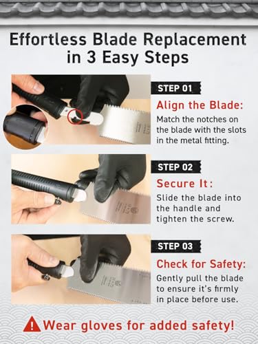 HIBINO Japanese Pull Saw 7 Inch Ryoba | Made in Japan | Double Edge 12/17 TPI Rip & Crosscut Blade | Compact Handsaw for Precision Woodworking, Joinery & Dovetails | Replaceable Blade - size: 7 inch (180mm)