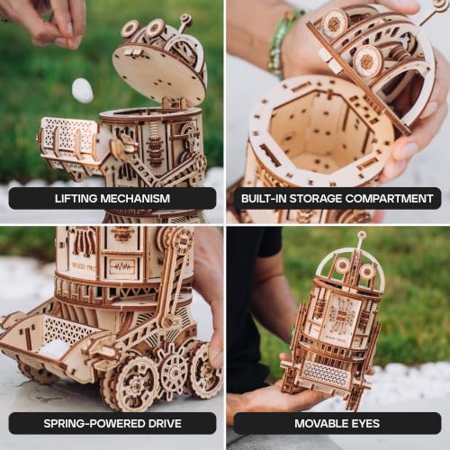 Wood Trick Space Junk Robot 3D Wooden Puzzles for Adults to Build