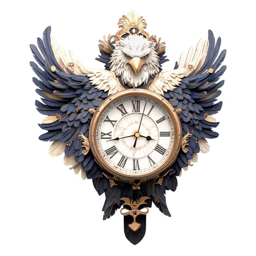 KAAYEE 3D Puzzles for Adults Eagle Clock Bird Wooden Puzzle DIY Craft - color: Eagle Clock