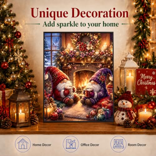 AUKELHJ Christmas Diamond Art Kits for Adults, Diamond Painting, 12x16 Inch - color: 03-Christmas, size: 12X16 inch
