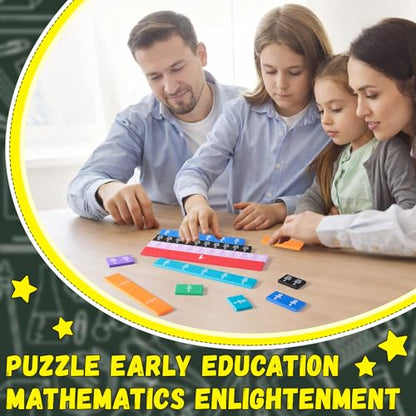 6 Sets Fraction Tiles, Math Manipulatives for Classroom, Vivid Color - color: Vivid Color