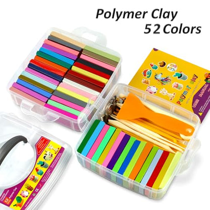 Aestd-ST Polymer Clay 52 Colors, Oven Bake Modeling Clay for Kids & Artists - color: 52 Colors