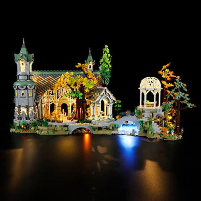 YEABRICKS LED Light for Lego-10316 Lord of the Rings THE Lord of THE Rings: Rivendell Building Blocks Model (Lego Set NOT Included) - style: Only Light RIVENDELL