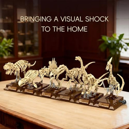 DRZYJ Tyrannosaurus Rex Dinosaur Fossil Building Set, 289Pcs Movable T-Rex Skeleton Model Kit with Museum Display Stand, Educational Dinosaur Toy for Kids 8 for Dinosaur Lovers & Collectors - style: Tyrannosaurus rex