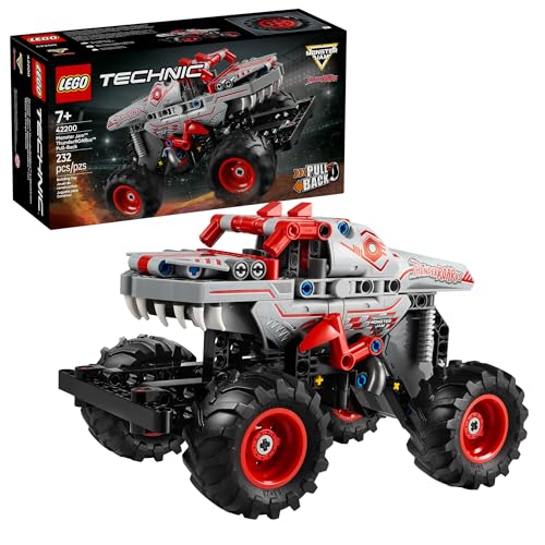 LEGO Technic Monster Jam ThunderROARus Pull-Back Monster Truck Toy - Building Toy for Kids, Boys and Girls, Ages 7+ - Creative Gift Idea for Lovers of Trucks - 42200 - style: ThunderROARus