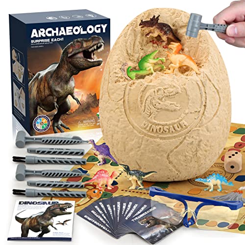 Jumbo Dinosaur Egg Dig Kit, Dinosaur Toys for Kids 5-7 with 12 Dinosaurs - style: Jumbo Dino Egg-01