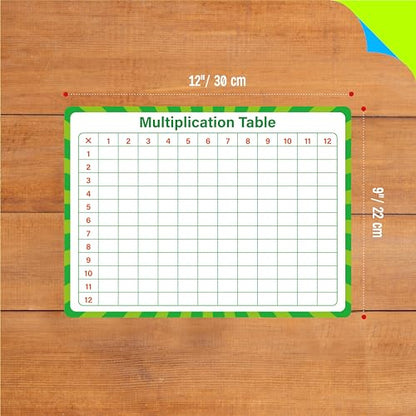 8 Packs Number Bond Whiteboards,Double Sided Dry Erase 1-12 Multiplication Chart Board Writable and Erasable White Board for Kids, Students,Classroom and Home (Each Measures 12” x 9”) Mathematics - color: Multiplication Learning Cards