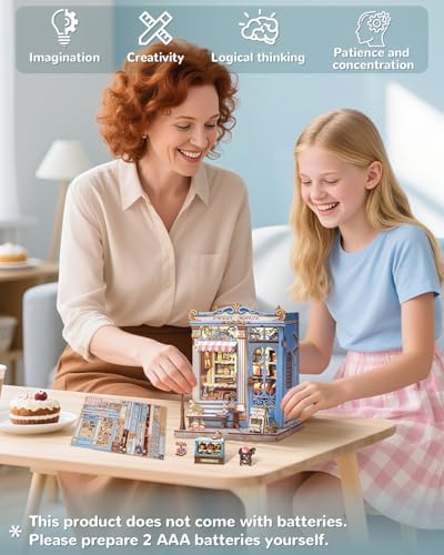 Book Nook Kit for Adult and Teens, French Dessert Miniature House Kit - color: Sweet Marie