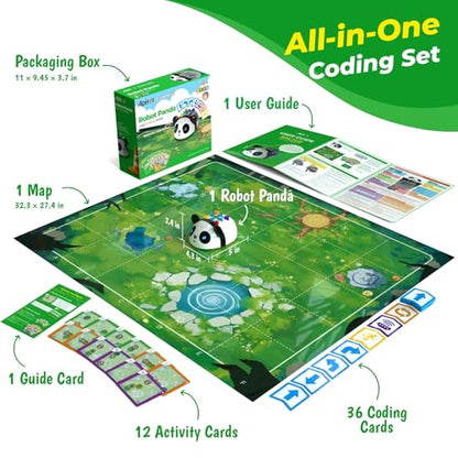 Apitor Robot Panda Coding Robot for 4-6, Screen-Free STEM Learning Toy