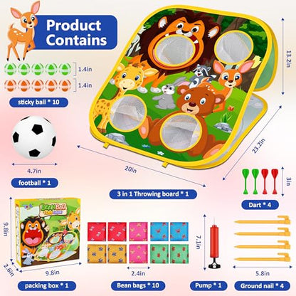 Animal Bean Bag Toss Game Toy Outdoor Toss Game - color: Animal