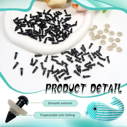 TOAOB 150pcs 5mm Safety Eyes for Amigurumis Craft Crochet Eyes - size: 5mm