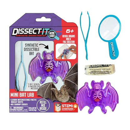 Top Secret Toys Dissect-It Mini Labs Bat Lab Dissection Kit for Kids, Realistic Synthetic Kids Science Kit - On, Biology and Animal Anatomy, STEM Toy, Ages 6+ - style: Mini Bat