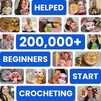 Cookie Box Crochet Kit for Beginners, Whale Luna - color: Blue and White