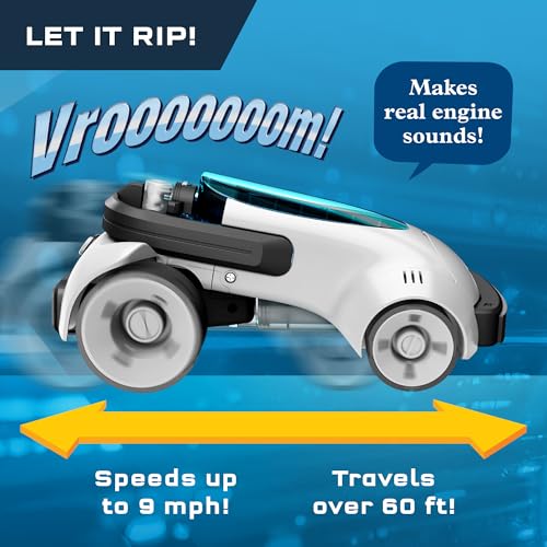 Thames & Kosmos Air-Power Turbo Racer STEM Experiment Kit | Build a Race Car with Air-Powered Engine, No Batteries Required, Travels 60 Feet, 9mph, Durable Parts for Lengthy Play, Explore Clean Energy