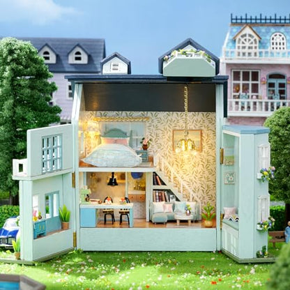 CUTEROOM DIY Miniature House Kit Wooden Craft Gift for Adult-Warm Manor