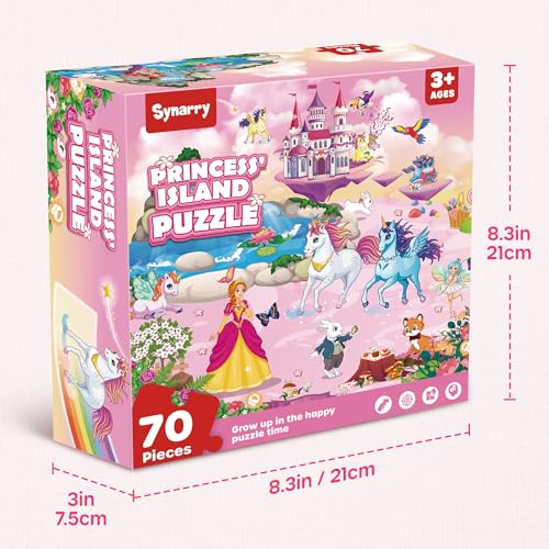 SYNARRY Unicorn Princess Mermaid Fairy Floor Puzzles for Kids Ages 3-5 - style: Unicorn Princess Mermaid Fairy