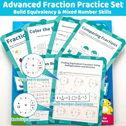 210PCS Magnetic Fraction Playbook, Magnetic Fraction Book - size: 12.5*10.9in