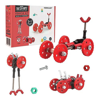The Off Bits Vehicle Stem Building Toys, Educational Build Your Own Robot Toy for Kids Age 6 7 8 9+ Year Old Boys & Girls, Stem Engineering Kit, Construction Toys Steam Gift Ideas - FormulaBit