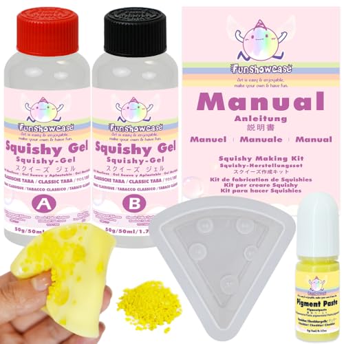 Taba Squishy Cheese Kit Gel+Silicone Mold+Pigment+Sprinkles - color: Cheese