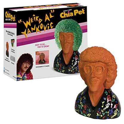 Chia Pet "Weird Al" Yankovic with Seed Pack, Decorative Pottery Planter, Easy to Do and Fun to Grow, Novelty Gift, Perfect for Any Occasion - style: Weird Al