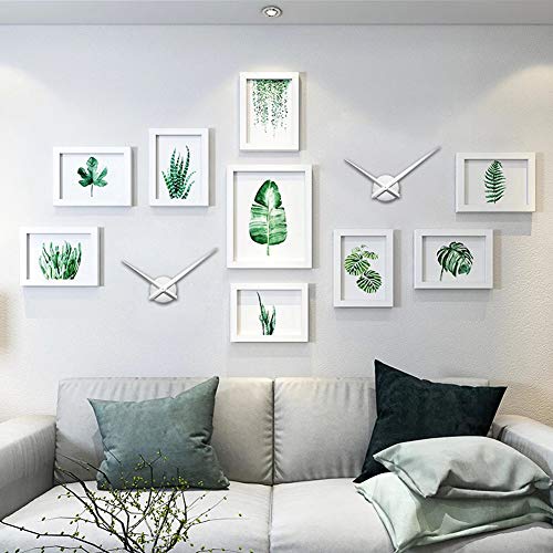 AILILIFE 3D Clock Hands, DIY Large Clock Movement Mechanism with 12 Inch Long Spade Hand, 3D Wall Clocks Home Decor - color: Alat001-silver