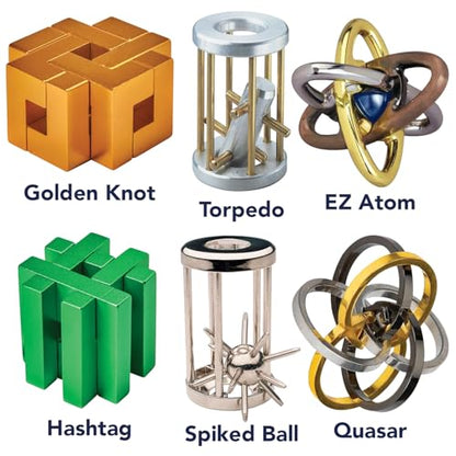 Bits and Pieces Metal Brain Teaser Puzzle - Golden Knot - style: Golden Knot