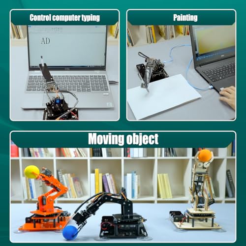 Adeept 5DOF Robotic Arm, Programmable DIY Coding Robotics for Arduino IDE - color: Orange