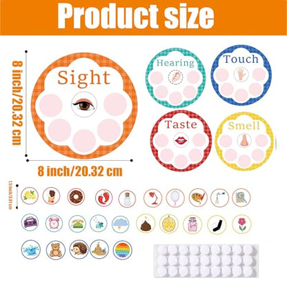 5 Senses Learning Activity Card 8 Inch Five Senses Sorting Cards