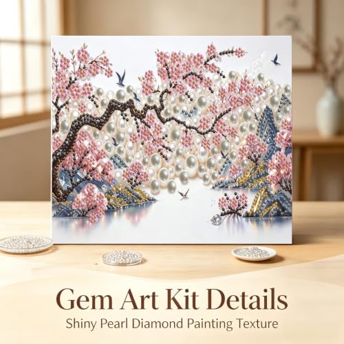 Pearl Diamond Painting Kits for Adults,Flower Diamond Art Pearl Kits - color: PL65-1