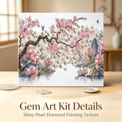 Pearl Diamond Painting Kits for Adults,Flower Diamond Art Pearl Kits - color: PL65-1