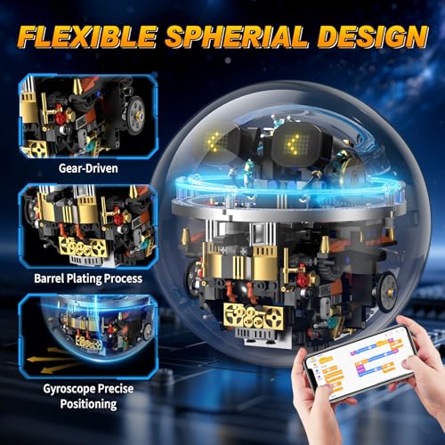 Transparent Spherical Robot Building Block Kit STEM Toys for Kids