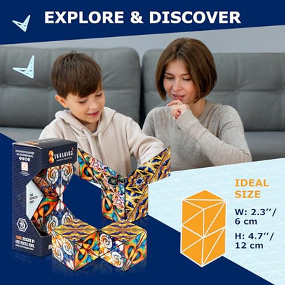 Shashibo ICOSA XL Magnetic Puzzle Toy, Stress Relief Fidget Toy - color: Atlantis, size: ICOSA
